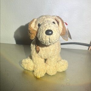 Ty Rufus Cream and Brown Plush Dog Toy